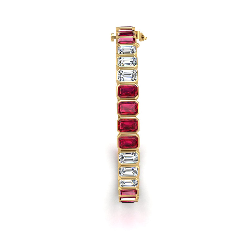 Stellar Tennis Bracelet - Ruby Emerald
