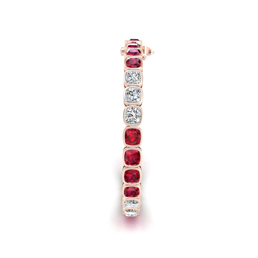 Stellar Tennis Bracelet - Ruby Cushion