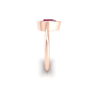 Celestial Solitaire Ring - Ruby Pear