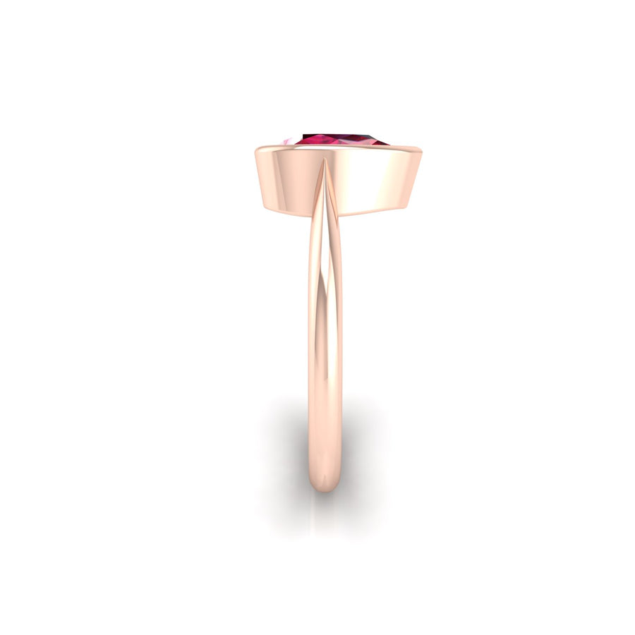 Celestial Solitaire Ring - Ruby Pear