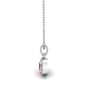 Divine Halo Pendant - Ruby Cushion
