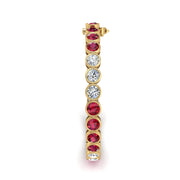 Stellar Tennis Bracelet - Ruby Round