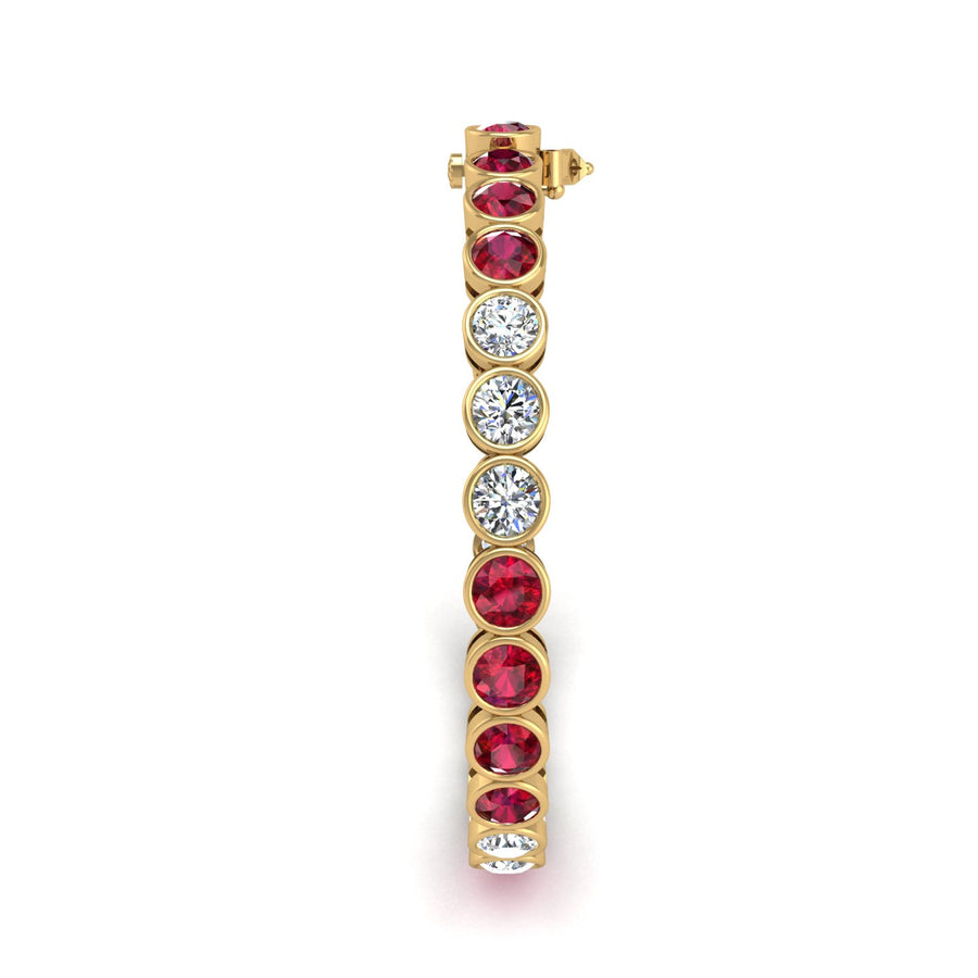 Stellar Tennis Bracelet - Ruby Round
