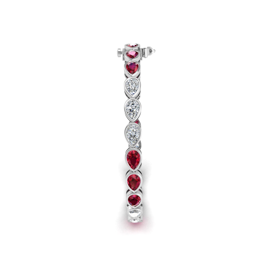 Stellar Tennis Bracelet - Ruby Pear