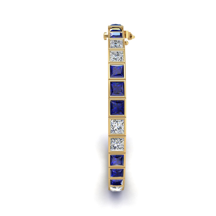 Stellar Tennis Bracelet - Blue Sapphire Princess