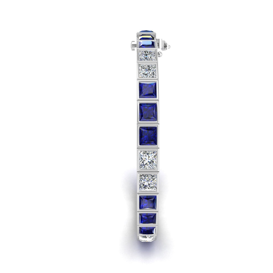 Stellar Tennis Bracelet - Blue Sapphire Princess