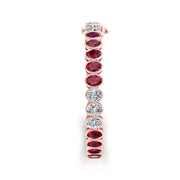 Stellar Tennis Bracelet - Ruby Oval