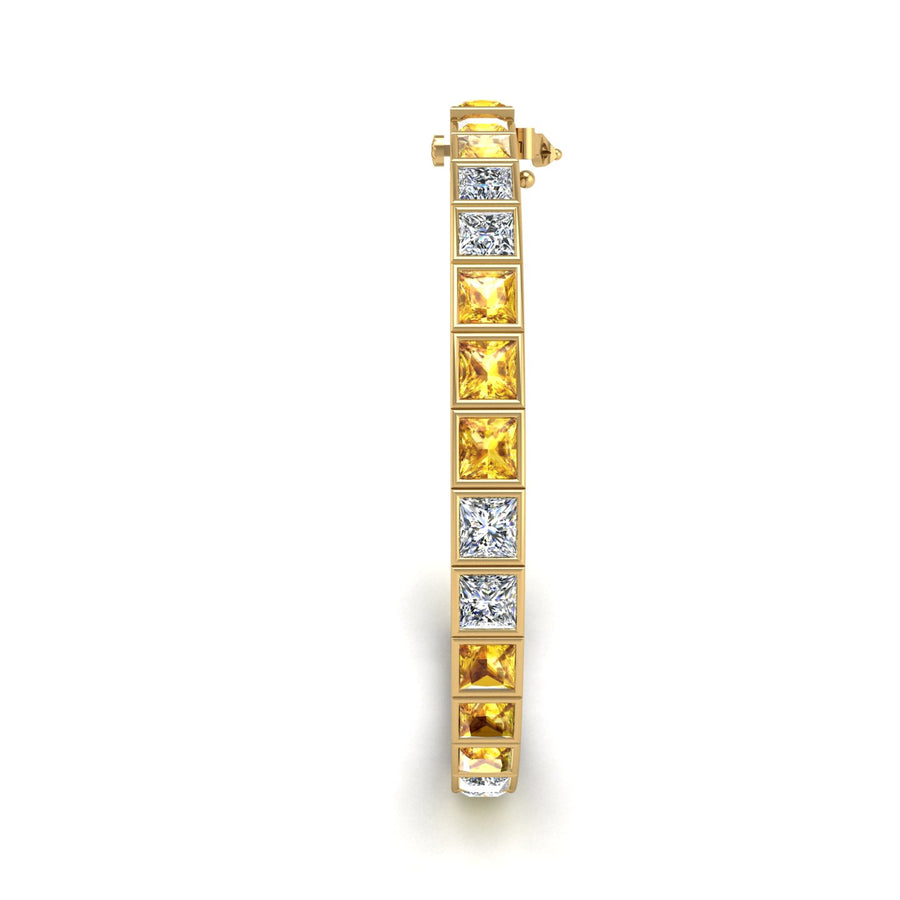 Stellar Tennis Bracelet - Yellow Sapphire Princess
