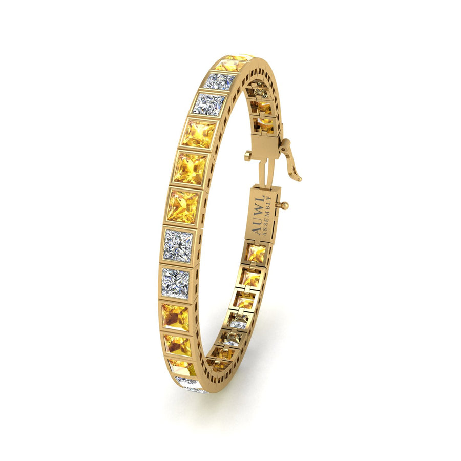 Stellar Tennis Bracelet - Yellow Sapphire Princess