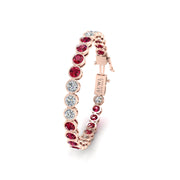 Stellar Tennis Bracelet - Ruby Round