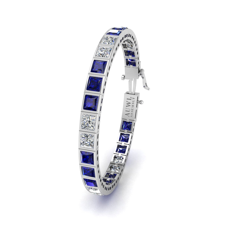 Stellar Tennis Bracelet - Blue Sapphire Princess