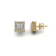 Cosmic Stud Earrings - Halo - Diamond Princess