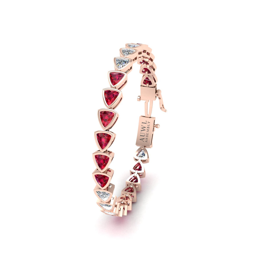 Stellar Tennis Bracelet - Ruby Trillion