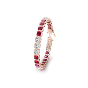 Stellar Tennis Bracelet - Ruby Cushion