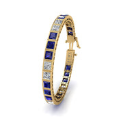 Stellar Tennis Bracelet - Blue Sapphire Princess