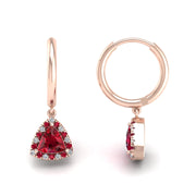 Mystic Hoop Earrings - Halo - Ruby Trillion