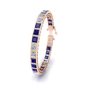 Stellar Tennis Bracelet - Blue Sapphire Princess