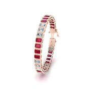 Stellar Tennis Bracelet - Ruby Emerald