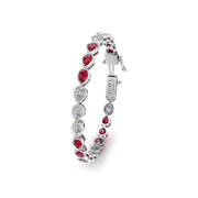 Stellar Tennis Bracelet - Ruby Pear