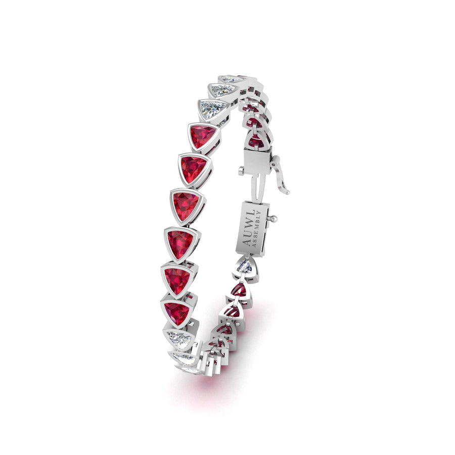 Stellar Tennis Bracelet - Ruby Trillion