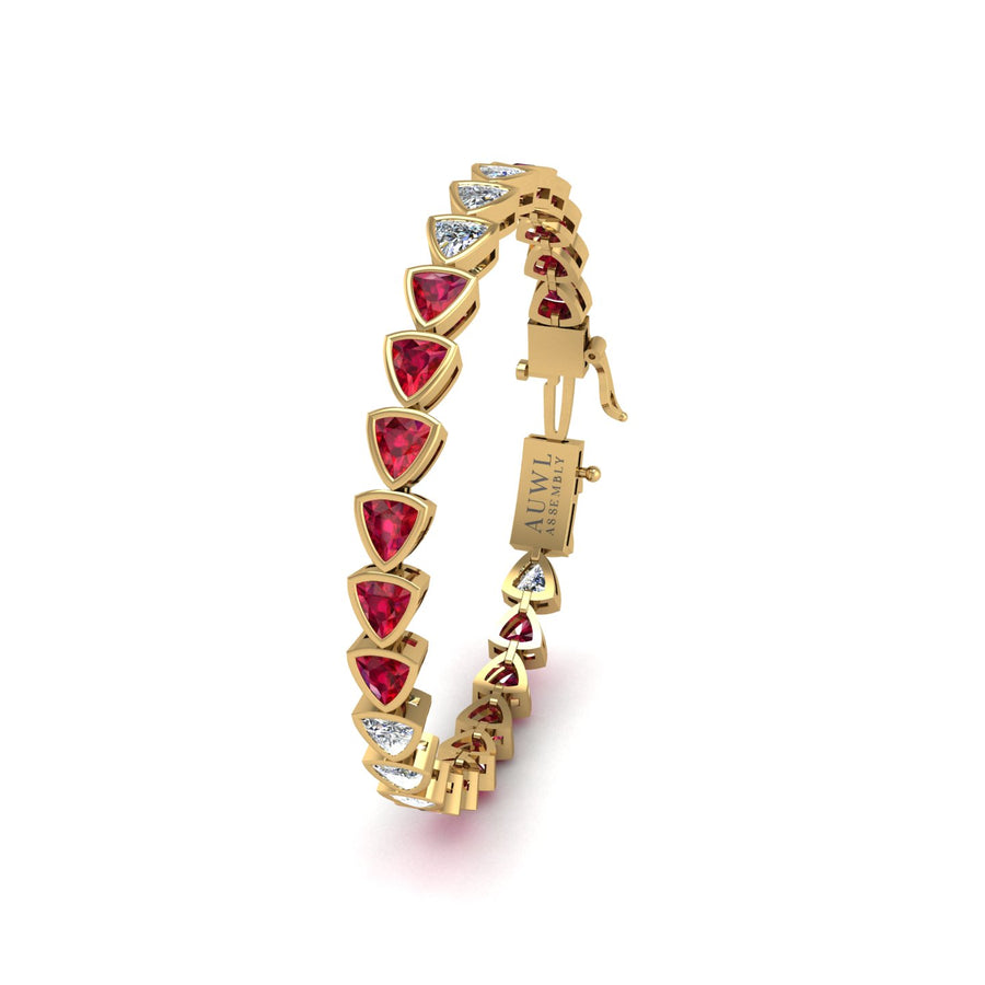 Stellar Tennis Bracelet - Ruby Trillion