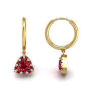 Mystic Hoop Earrings - Halo - Ruby Trillion