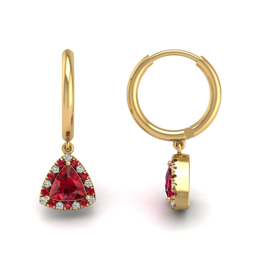 Mystic Hoop Earrings - Halo - Ruby Trillion