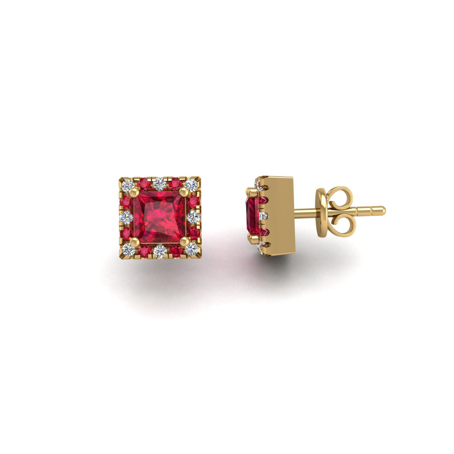 Cosmic Stud Earrings - Halo - Ruby Princess