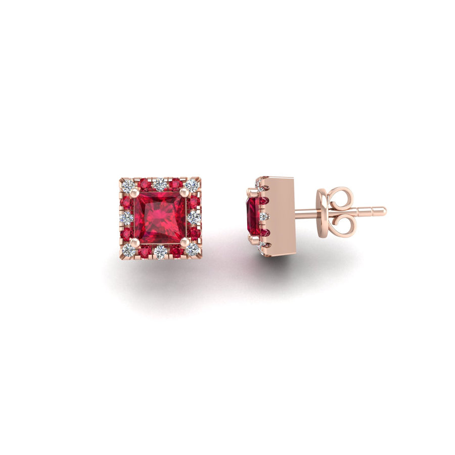 Cosmic Stud Earrings - Halo - Ruby Princess