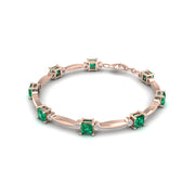 18k rose gold Zodiac birthstone bracelet with emerald gemstone, designed for women, perfect astrology jewelry from Celestial Vibe collection