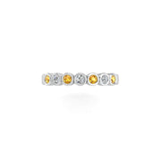 The Big Dipper Seven-Stone Band - Yellow Sapphire Round