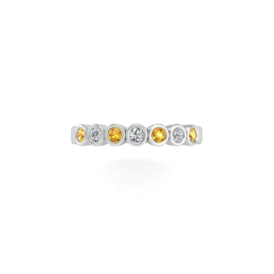 The Big Dipper Seven-Stone Band - Yellow Sapphire Round