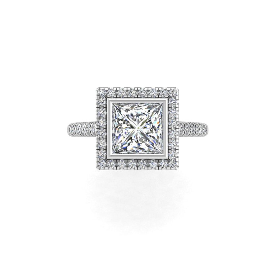 Starry Halo Ring - Diamond Princess