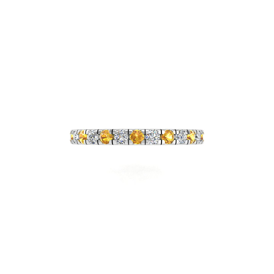 Circle of Love Eternity Band - Yellow Sapphire Round