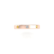 Past, Present, and Forever Three-Stone Band - Yellow Sapphire Round