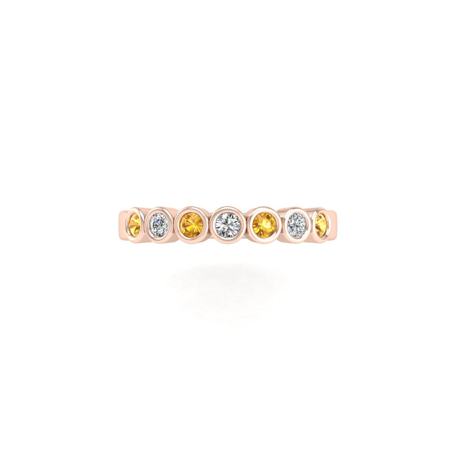 The Big Dipper Seven-Stone Band - Yellow Sapphire Round