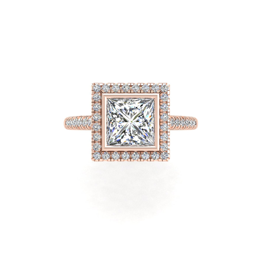 Starry Halo Ring - Diamond Princess