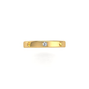 Past, Present, and Forever Three-Stone Band - Yellow Sapphire Round