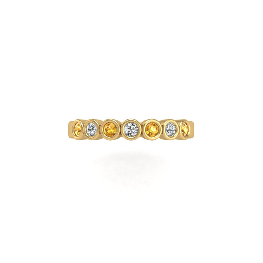 The Big Dipper Seven-Stone Band - Yellow Sapphire Round