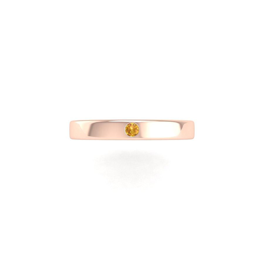 Forever One Single-Stone Band - Yellow Sapphire Round