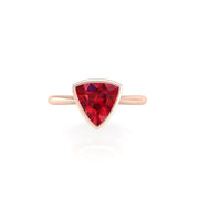 Celestial Solitaire Ring - Ruby Trillion