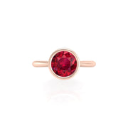 Celestial Solitaire Ring - Ruby Round