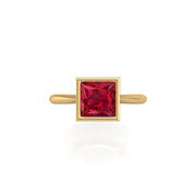 Celestial Solitaire Ring - Ruby Princess