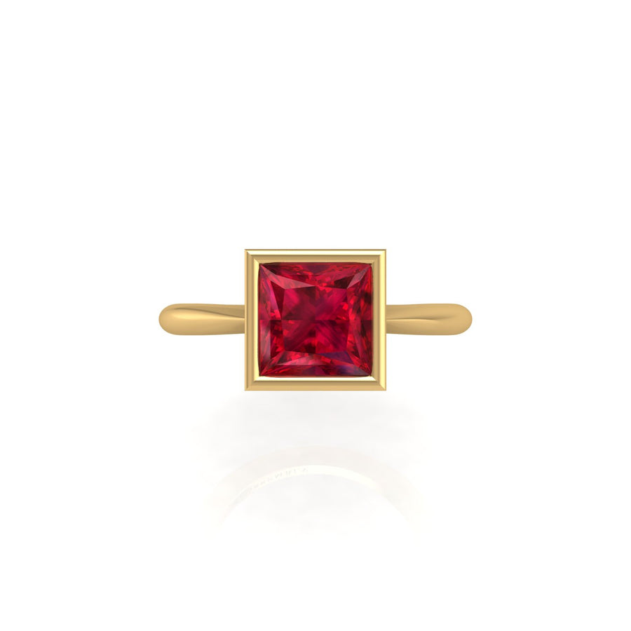 Celestial Solitaire Ring - Ruby Princess