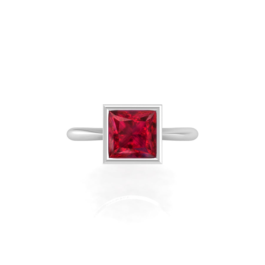 Celestial Solitaire Ring - Ruby Princess