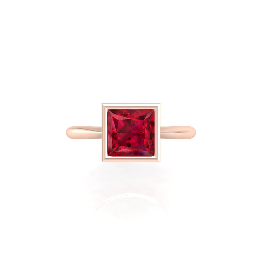 Celestial Solitaire Ring - Ruby Princess