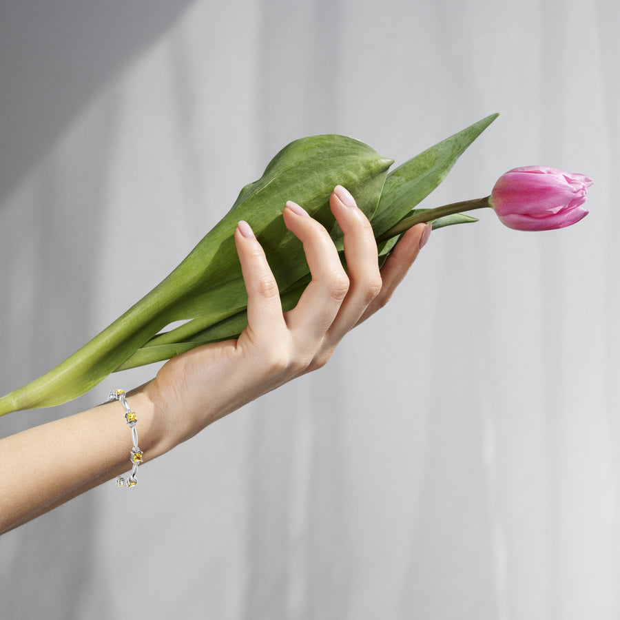 Stardust Designer Bracelet - Yellow Sapphire Princess