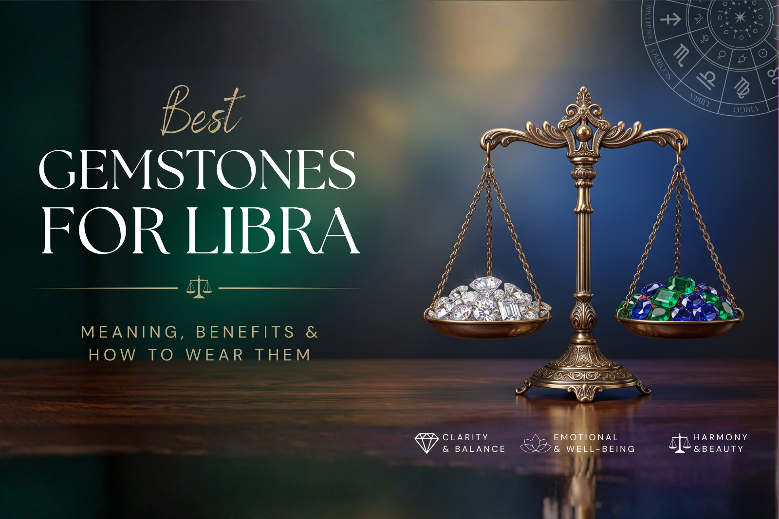 Best Gemstones for Libra: Meaning, Benefits, and How to Wear Them