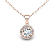 Divine Halo Pendant - Diamond Round