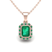 Divine Halo Pendant - Emerald Emerald